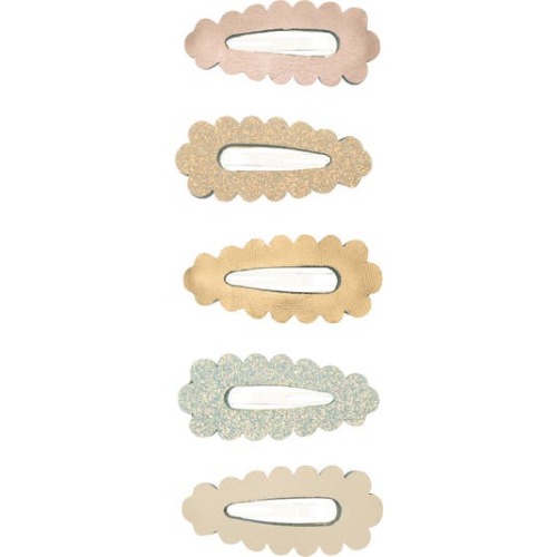 Kids' 5-Pack Scallop Mini Hair Clips