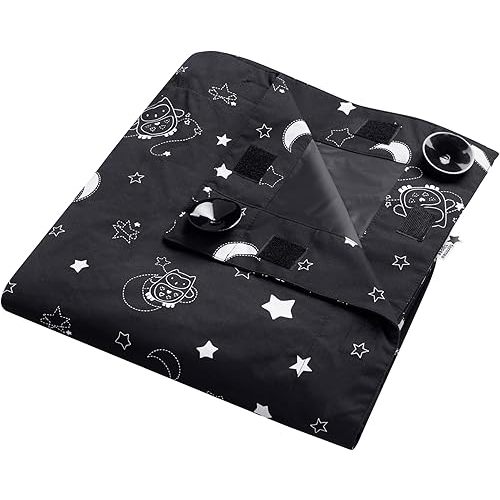 Tommee Tippee Sleeptime Portable Baby Blackout Blind, Large, 51 x 78 Inches Travel Window Blinds, Strong Suction, Foldable, Lightweight Naptime Blind, Nighttime Animations