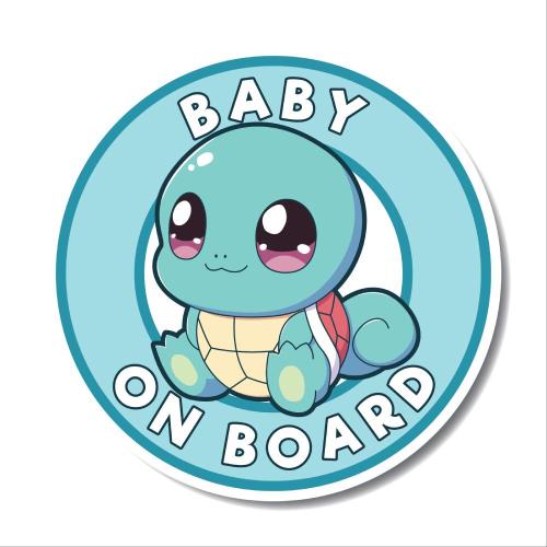 Baby On Board Kanto Water Starter Sticker