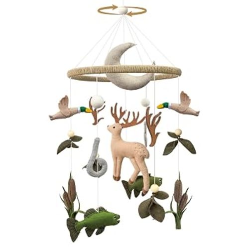 Hunting Baby Crib Mobile Deer Baby Mobile for Boys and Girls