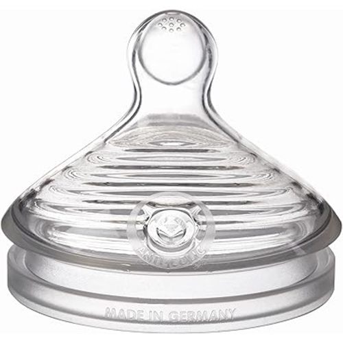NUK Simply Natural Baby Bottle Nipples - Fast Flow, Silicone, Extra Soft, Anti-Colic Air System, BPA-Free, Pack of 2
