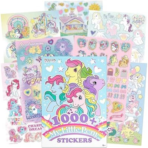 Fashion Angels My Little Pony 1000+ Sticker Book, Includes 30 Pages of Glossy Stickers Featuring Twilight Sparkle, Rainbow Dash & Friends, Crafts for Kids
