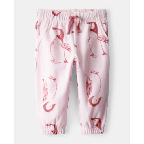 Baby Girl Penguin Cozy Jogger Pant - Pink - OshKosh B'gosh | Carter's