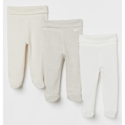 3-pack Pants, Light beige/striped| H&M, NB
