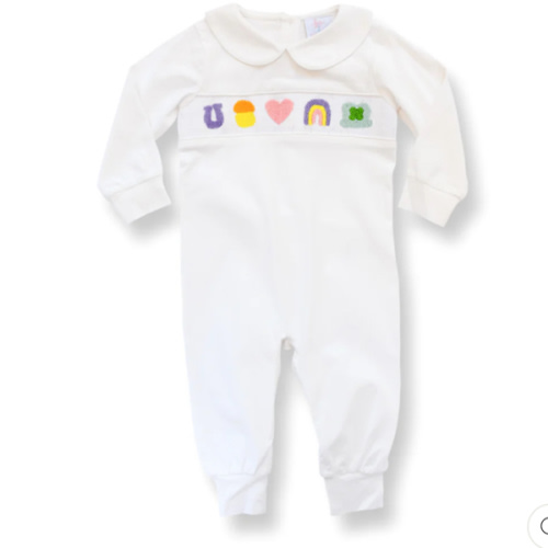 Pot of Gold Boys Smocked Romper