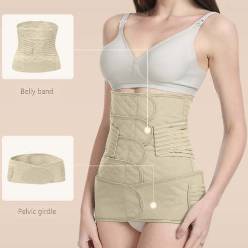 BLTIBY 2 in 1 Postpartum Belly Band Wrap, C-Section Support Belt, Post Partum Support Recovery Waist/Pelvis Belt, Hysterectomy Belly Band Binder Girdle Stomach Yellow XL