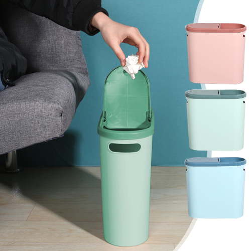 Clearance under $5 Fufafayo Trash Can with Lid Small Plastic Bin Mini Garbage Can for Kitchen, Bathroom, Bedroom, Office, College