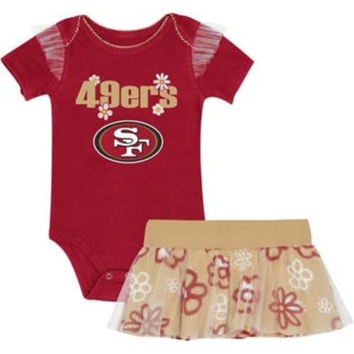 Girls Infant Outerstuff San Francisco 49ers My Team Rocks Bodysuit and Skirt Set, 12M