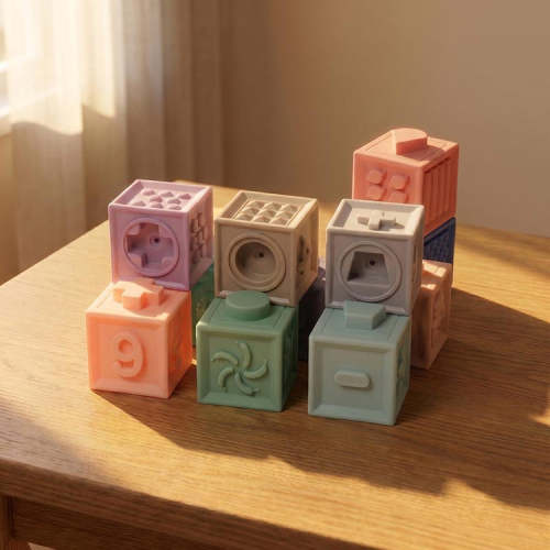 Montessori Squeaky Block Set - For Babies & Toddlers Alike!