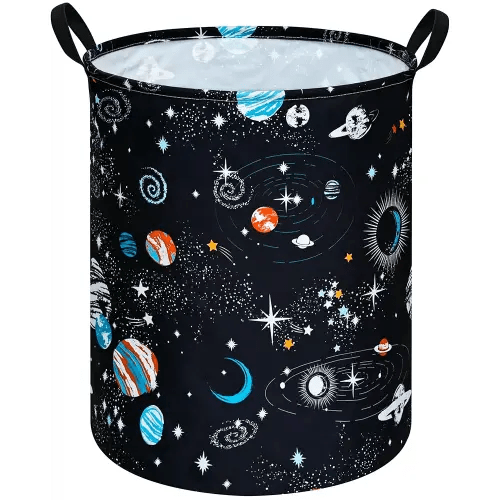 Round Laundry Hamper Storage Basket Laundry Organizer Hamper Storage Bins Clothes and Toys Box Nursery Hamper Gift Basket For Kids with Handles