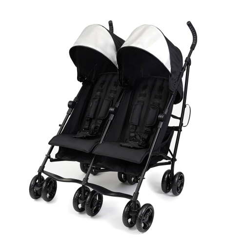 Summer Infant 3Dlite Lightweight Compact Double Stroller for Babies & Toddlers with Storage