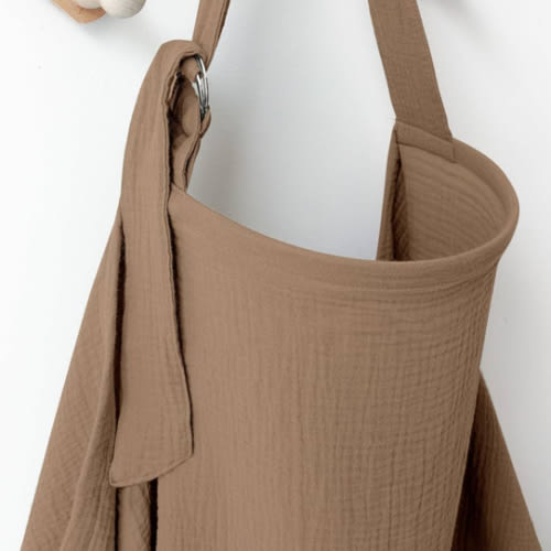 Muslin Nursing Covers for Breastfeeding, Privacy Breast Feeding Cover with Arch Neckline for Mom and Baby, Breathable 100% Cotton Nursing Apron Multi-use Stroller Cover