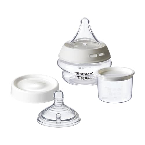 Tommee Tippee Natural Start Perfect Latch Trial Kit | 2oz Anti-colic Bottle with Triangle Deep Latch & Wide Neck Breast-Like Nipple, Kit includes Milk Storage Cup & Lid, BPA Free