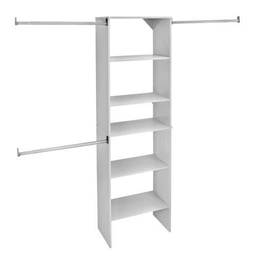 ClosetMaid Suite Symphony Starter Tower Kit, White, 25-in
