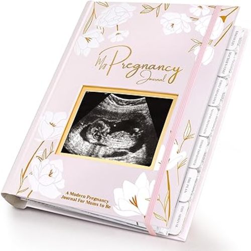 Pregnancy Journal, Pregnancy Announcements, 80 Pages Hard Cover Book(Blush)