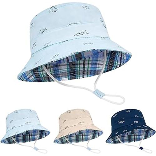 Durio Toddler Sun Hat - UPF 50+ Infant Newborn Summer Bucket Hats for Boy Girl, Wide Brim Baby Sun Hat for Beach Outdoor Play