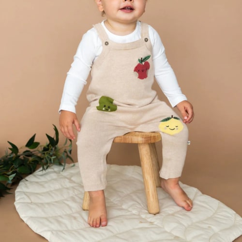 Happy Fruits Embroidered Baby Overall Set (Organic Cotton)