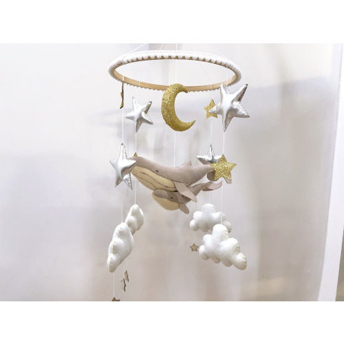 Whale Baby Mobile, Mom and Baby Whale Mobile, Whale family, Ocean nursery mobile, baby shower, baby nursery, baby room decor, babyshower