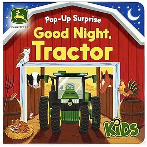 John Deere Kids Good Night Tractor on the Farm: Deluxe Lift-a-Flap & Pop-Up Surprise Board Book, Ages 2-6