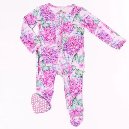 You Had Me At Hydrangea Ruffle Footie