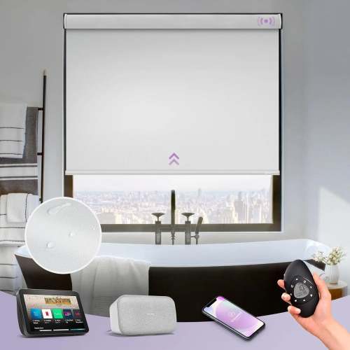 Graywind Motorized Blackout Roller Shades Vinyl Series