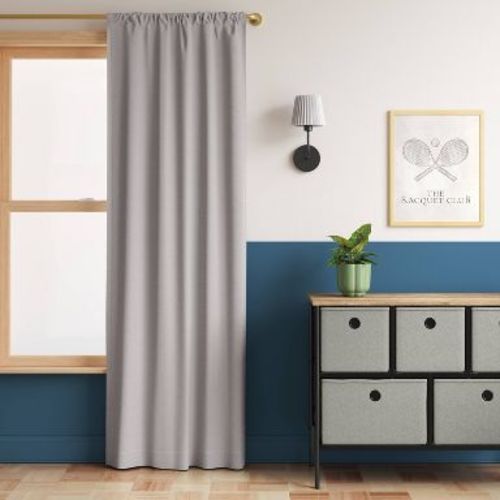 42"x84" Blackout Dorm Curtain Panel Light Taupe - Room Essentials™