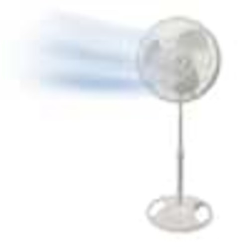 Lasko 16 in. 3 Speed Oscillating Pedestal Fan for Home in White with Adjustable Height, Tillt Back Head and Easy Assembly 2520