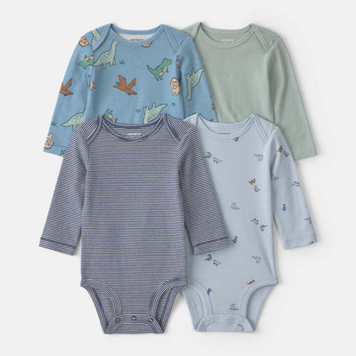 Baby Boy 4-Pack Dinosaur Long-Sleeve Bodysuits | Carter’s Oshkosh Canada