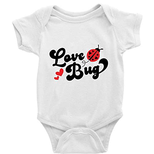 Love Bug Cute Ladybug Toddler Rompers for Baby Boy Girl Newborn Jumpsuit Short Sleeve Onesie