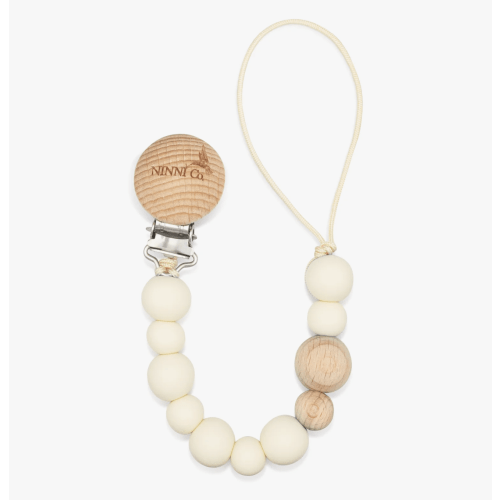 Ninni Co. Marshmallow Cream Pacifier Clip