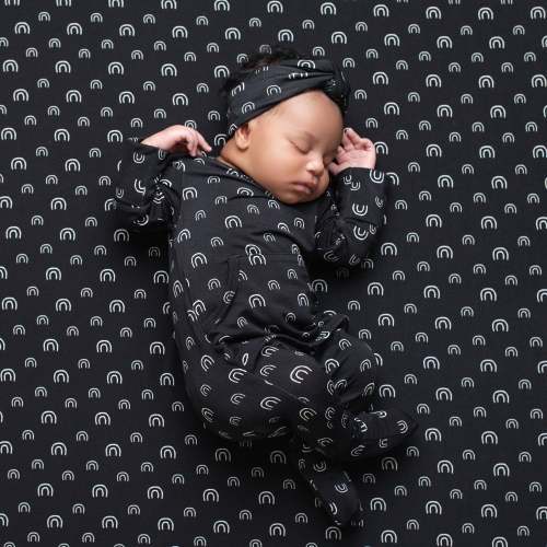 Front Opening Ready Set Romper® in O.G Monochrome Rainbows