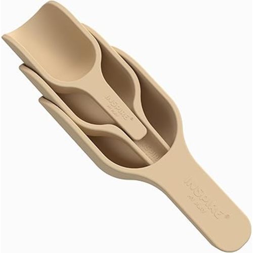 3 x Natural Scoops for Messy Play | Kids Silicone Sensory Scoops