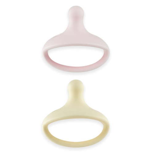 Kids Heroes One-Piece Silicone Pacifiers for Babies 3-36 Months, BPA-Free, 2 Pack, Pink and Vanilla