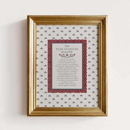 The Star-Spangled Banner Lyrics Art Print