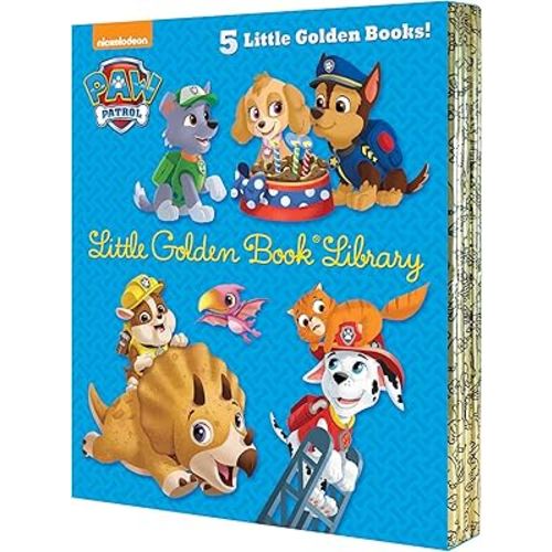 PAW Patrol Little Golden Book Library (PAW Patrol): Itty-Bitty Kitty Rescue; Puppy Birthday!; Pirate Pups; All-Star Pups!; Jurassic Bark!
