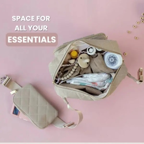 Beige Small Diaper Bag | Stylish Mini Diaper Bag – Lion & Light