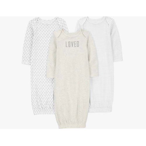 Amazon.com: Simple Joys by Carter's unisex-baby 3-Pack Cotton Sleeper Gowns, Avocados/Heather/Stripe, 0-3 Months: Clothing, Shoes & Jewelry