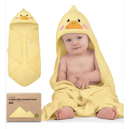 Medium Duck Cuddle Baby Hooded Towel, Baby Bath Towel, Hooded Baby Towels, Baby Beach Towel for Newborn, Kids