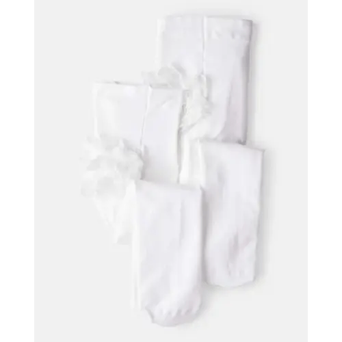 Baby Girl 2-Pack Tights - White | Carter's