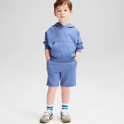 Toddler Boys' French Terry Shorts Set - Cat & Jack™ Blue 18M