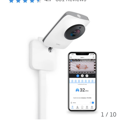 Miku Pro Smart Baby Monitor | No Contact Breathing and Sleep Tracking