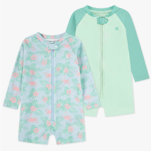 Hurley Baby 2-Pack Long Sleeve Rash Guard Coverall