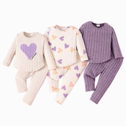 Xyant Toddler Baby Girl Clothes Sets Fall Warm Sweatshirt Pants Long Sleeve Winter 3 Pack Outfits,Size 6-9 Months