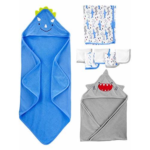Simple Joys by Carter's Boys' 8-Piece Towel and Washcloth Set, Multi, One Size