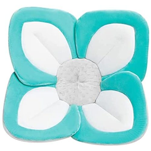Blooming Bath Lotus Baby Bath Seat - Premium Baby Bathtub, Fits Most Sinks - Newborn & Baby Essentials - Baby Gifts - 33" - Seafoam/White/Yellow