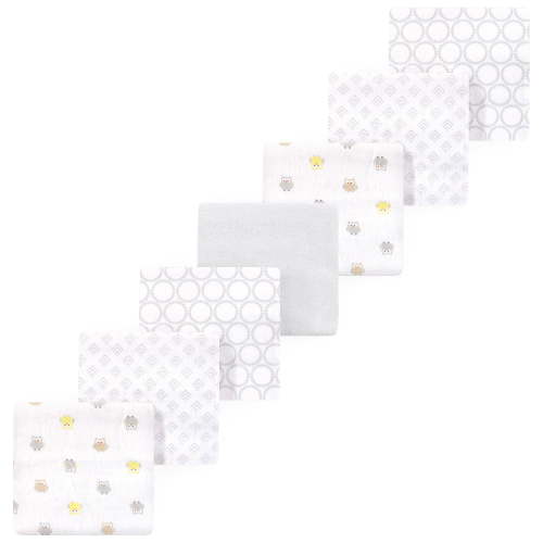 Little Treasure Luvable Friends Flannel Receiving Blankets 7pk, Wise Owl