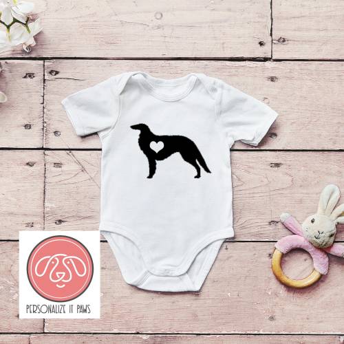 Borzoi  infant body suit