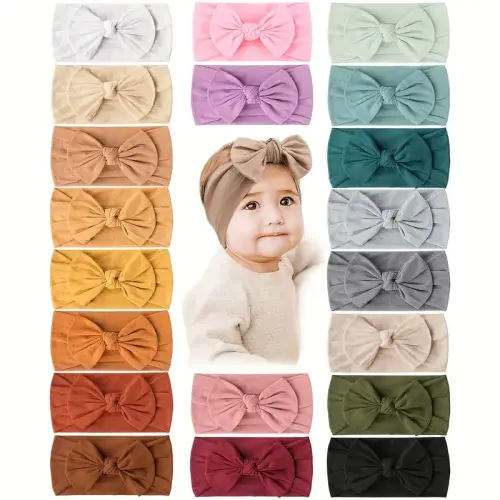 20 pack nylon high bow headbands toddlers - Temu