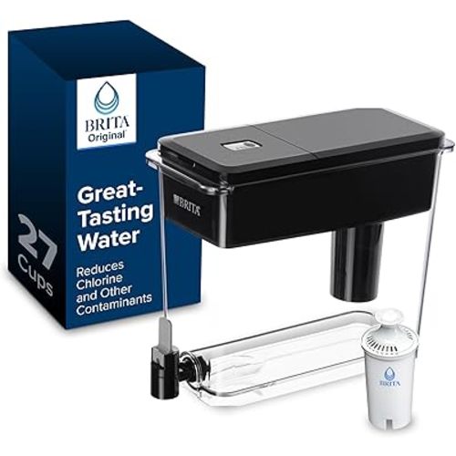 Brita UltraMax Large Water Dispenser With Standard Filter, BPA-Free, Reduces Copper, Cadmium and Mercury Impurities, Lasts 2 Months or 40 Gallons, Includes 1 Filter, Kitchen Accessories, Large 27-Cup