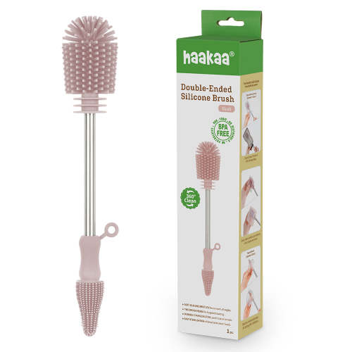 Haakaa Double-Ended Silicone Brush – Simple Steps Market